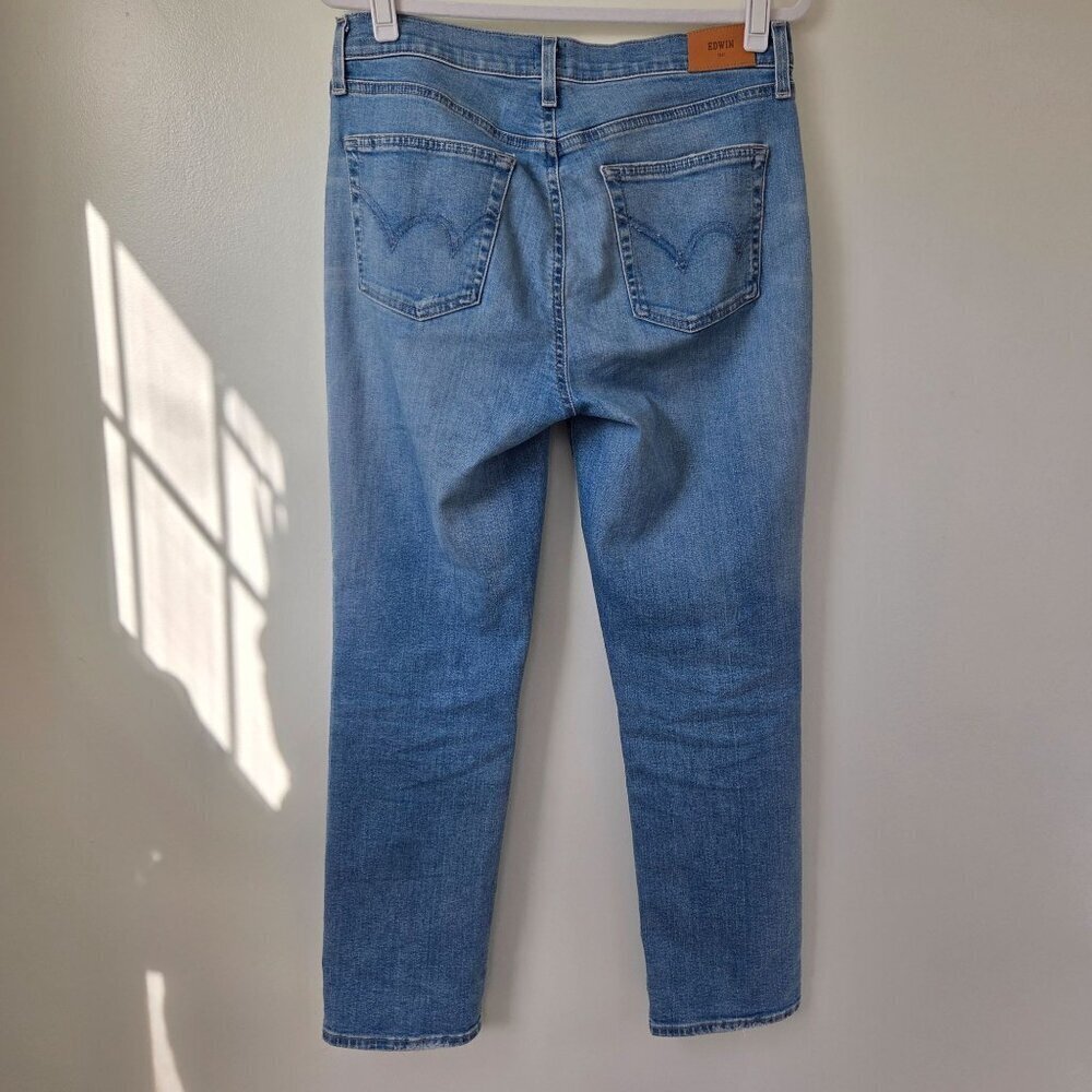 Edwin Bree High Rise Straight Leg Jeans In Reverie 29 - Picture 5 of 8